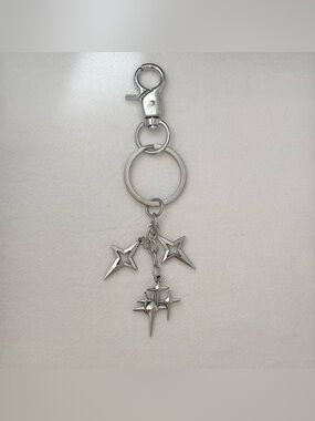 Star Keychain Charm for Men Women Car Keychain Key Ring Bag Charm Streetwear